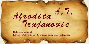 Afrodita Trujanović vizit kartica